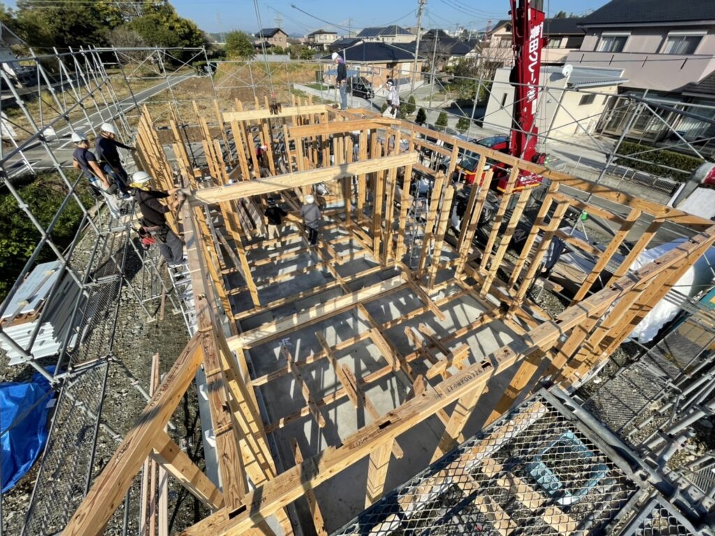 おしゃれな　Ａ様邸建て方