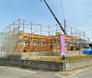 圧倒的開放感のある平屋 建て方