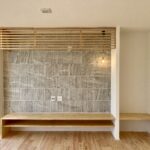 タイル張りのテレビボード