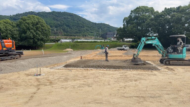 応急仮設団地 着工しました！